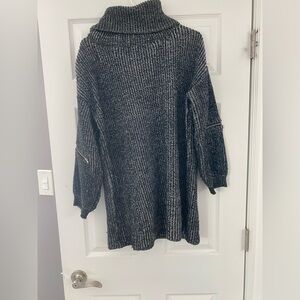 Charcoal Mélange Turtleneck Sweater